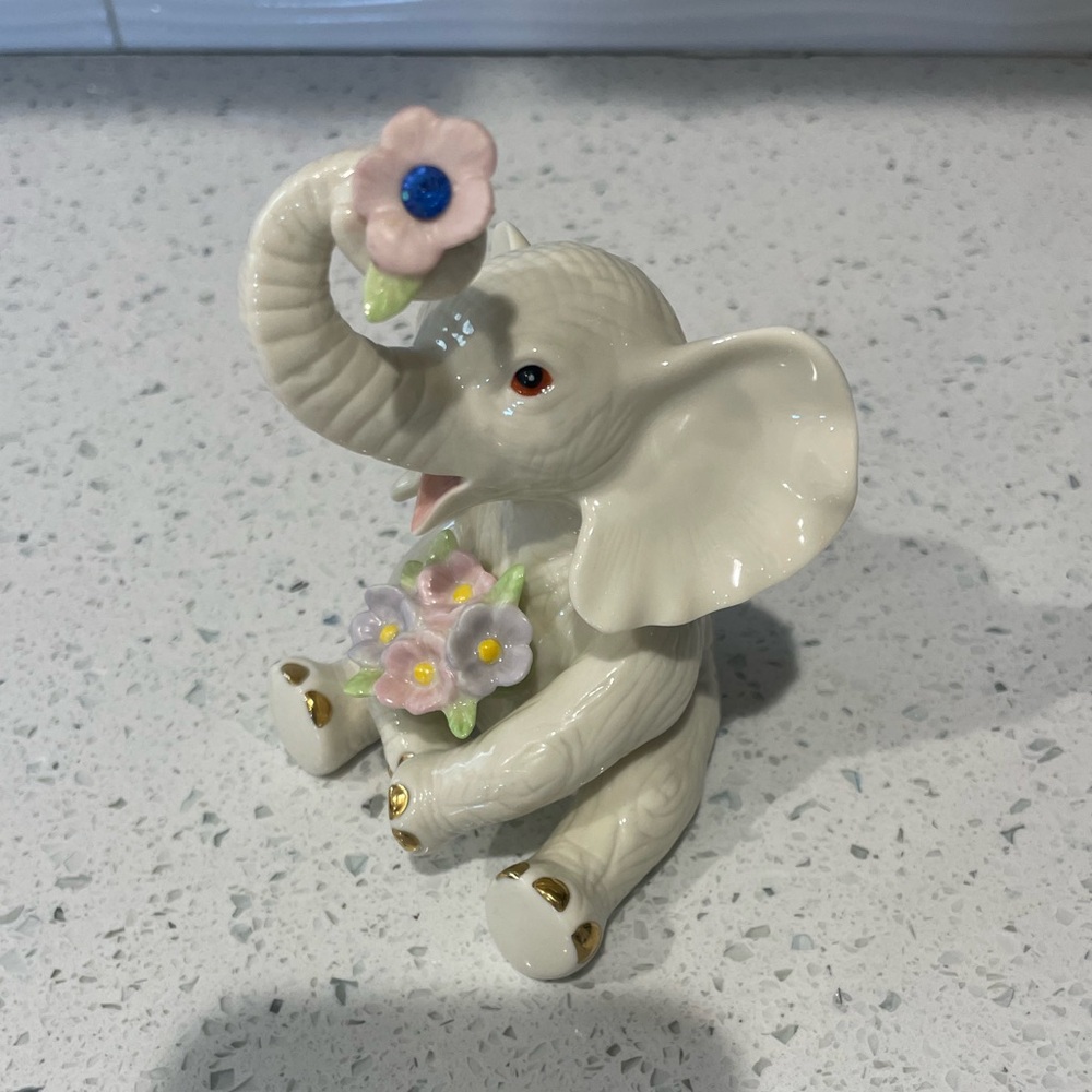 Lenox Elephant with September Birthstone